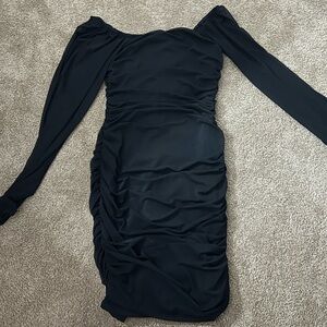 Black Long Sleeve Formal Dress